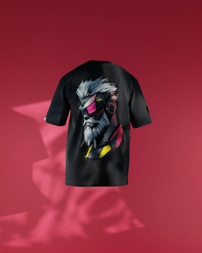 "Neon Sensei" Cyberpunk Master Graphic T-Shirt