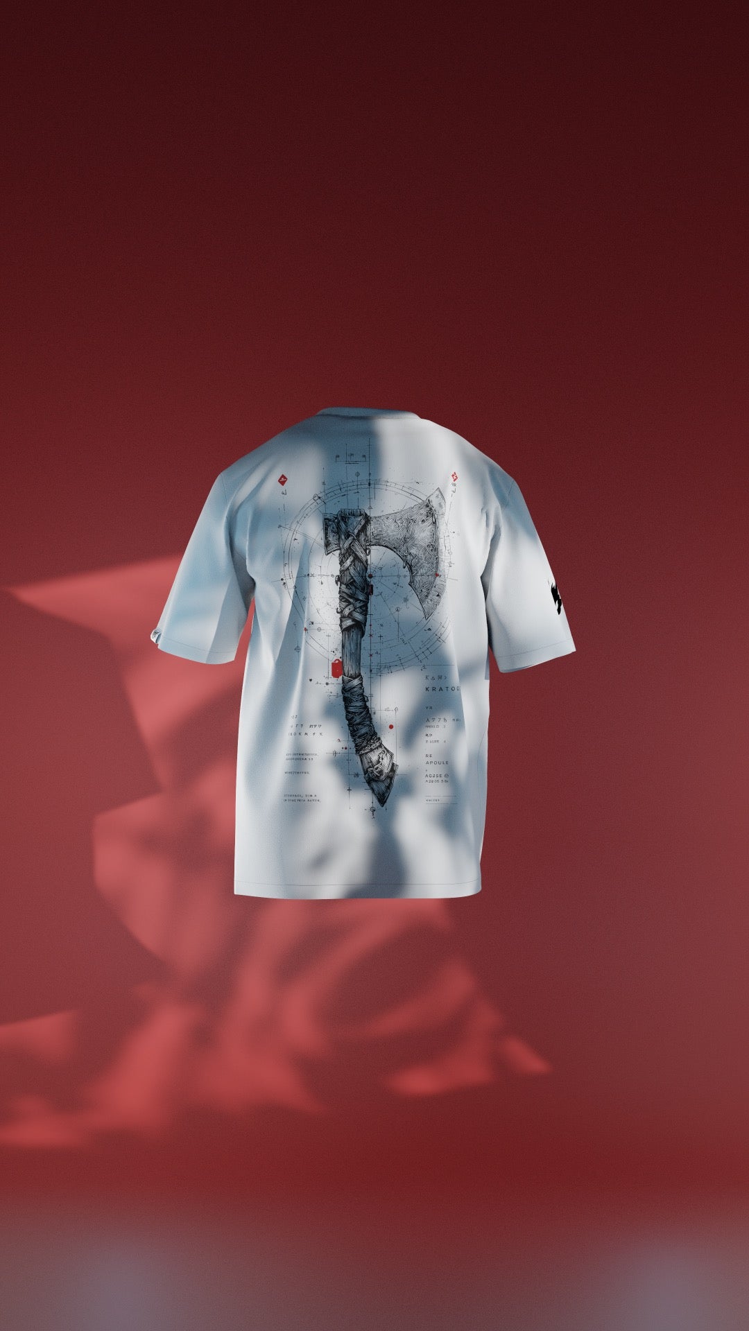 "Leviathan Schematic" God of War Axe T-Shirt