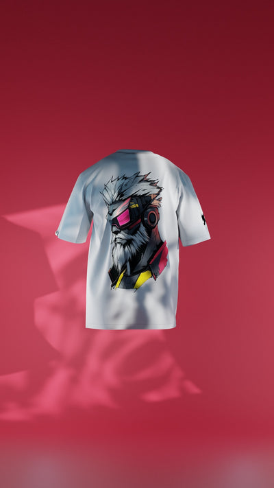 "Neon Sensei" Cyberpunk Master Graphic T-Shirt