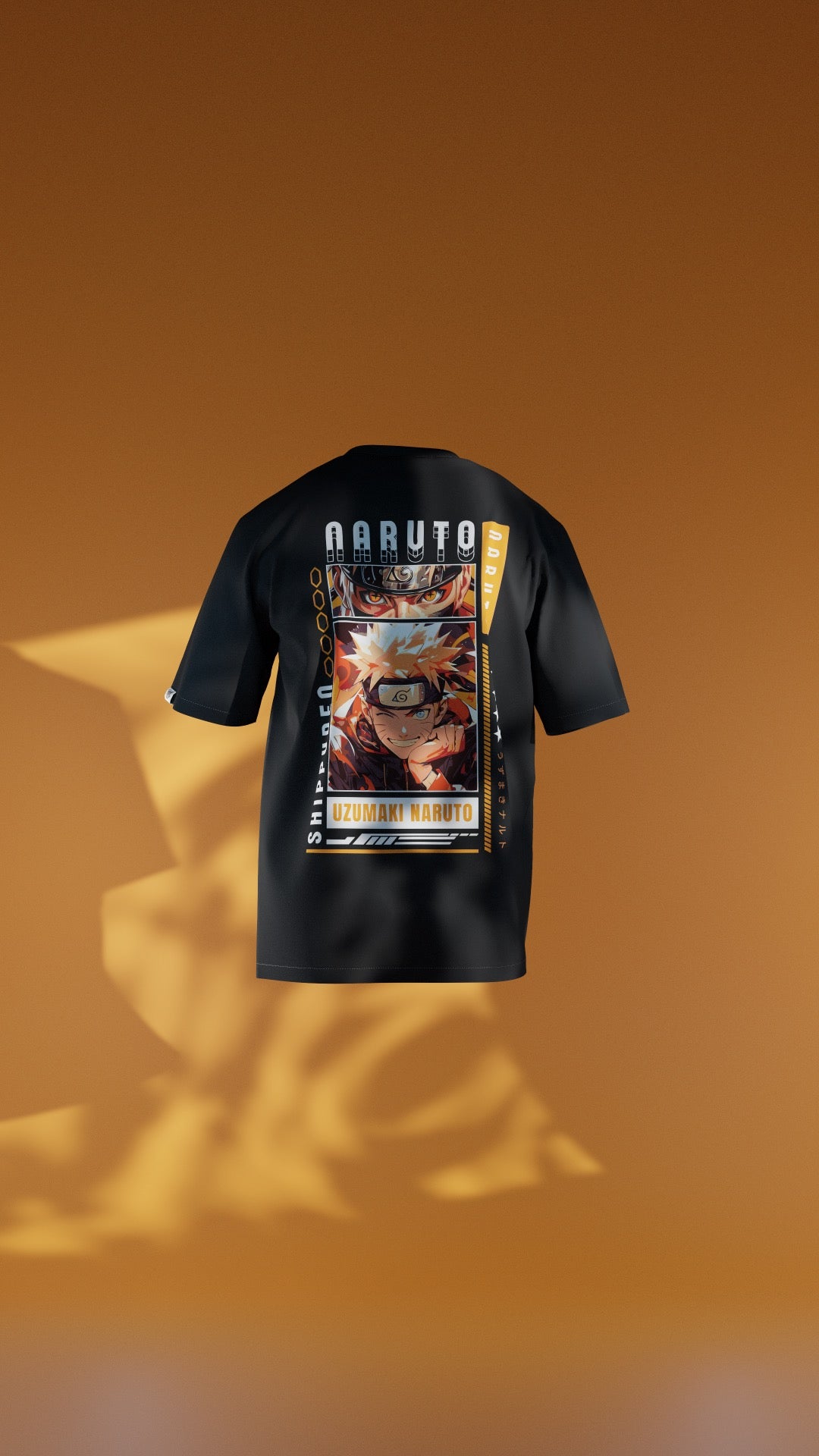 "Shinobi Protocol" Naruto Uzumaki Tech-Panel T-Shirt
